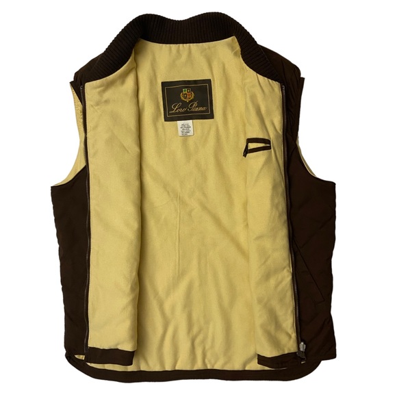 Loro Piana Men’s Brown Vest Size L  Pockets Warm Full Zip Cashmere - Picture 4 of 11